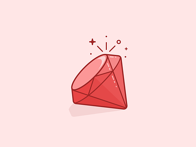 Ruby diamond icon ruby ruby on rails vector