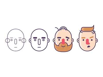 Character beard character illustration