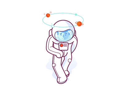 Cosmonaut affinity designer character cosmonaut illustration man vector