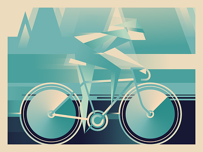 Bike I - poster affinity designer bike bikes landscape mountains poster vector