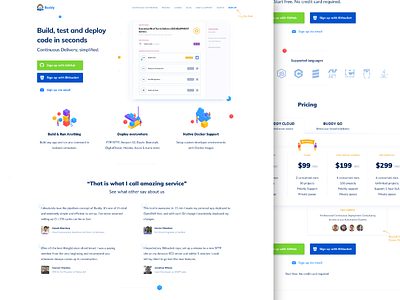 Buddy.Works Landing Page app clean design landing page sass ui ux web website