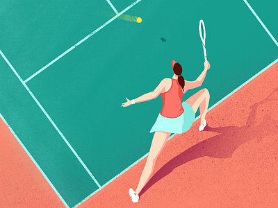 Tennis procreate simple sketch style tennis