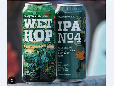 Collective Project: Wet Hop beer beerlabel collectivearts craftbeer sealab underwater