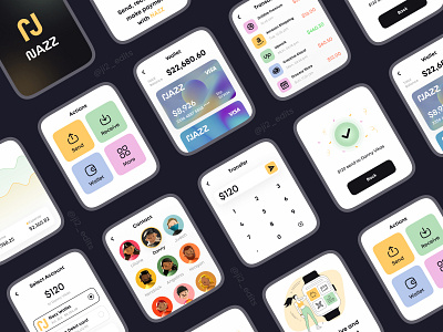 NAZZ Payment App UI Design for Smart Watch