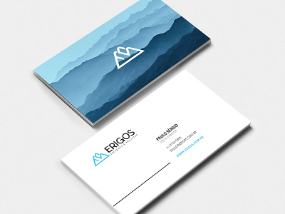 Business card brand brasil brasilia business business card card design identity lab logo mountain study