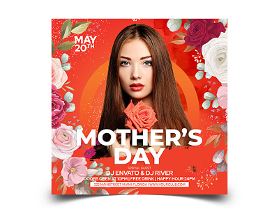Mothers Day Flyer rose