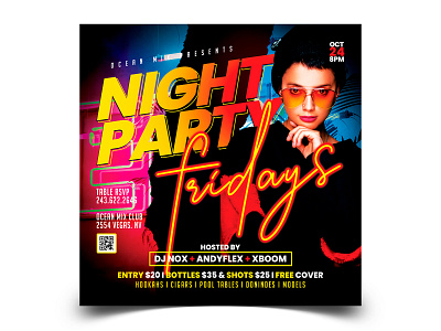 Night Party Flyer night club