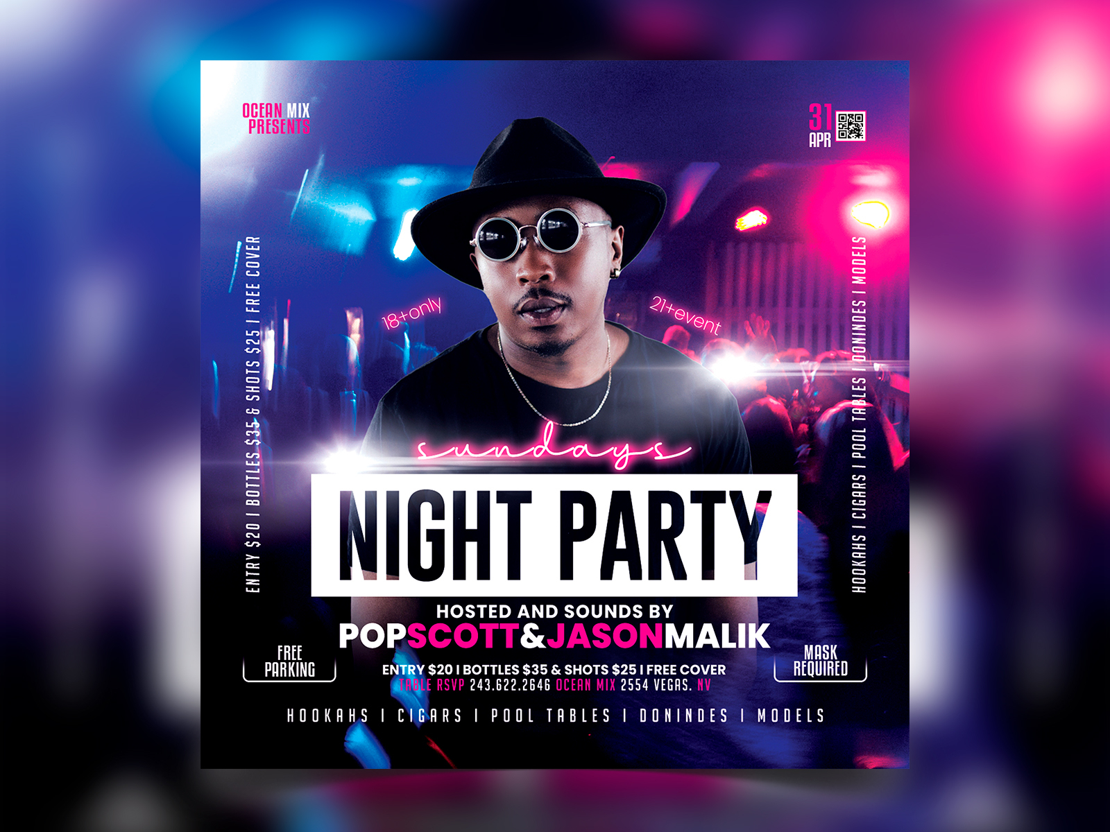 Night Party Flyer by Ocean Mix on Dribbble