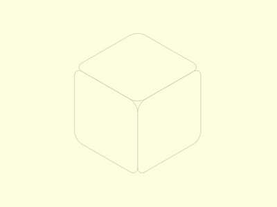 Simple cube clear cube design flat soft