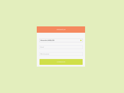 Login box clean clear color design flat login password plane simple