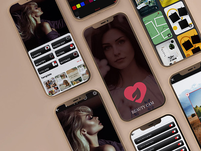 Beautilly App - Camera & Filters 4k wallpaper app ui application ui beauty application beauty cam beauty cam ui cam ui filters girls graphic design home ui mobile app ui ui