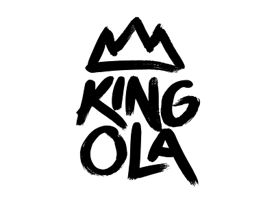 King Ola Logo brush font brush type brush typography custom font graphic design logo design