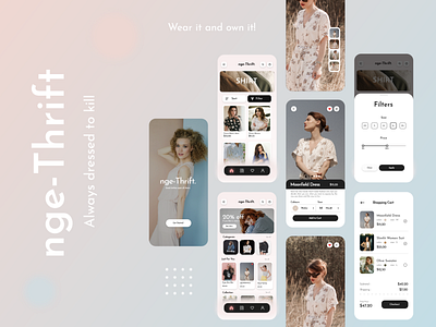 nge-Thrift. App UI Design app clothing design fashion mobile store ui ux