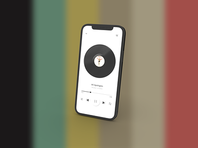 Music Player Design App app design mobile music simple ui ux