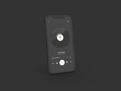Music Player Design App - Dark Mode! app application dark design mobile music player uhuy ui ux