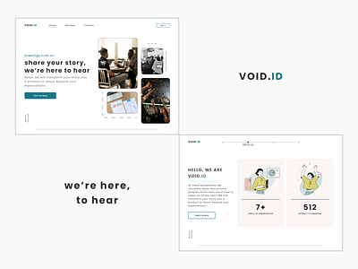 VOID.ID - IT Consultant Landing Page Website app design landing page minimalism page ui ux ux designer web website white