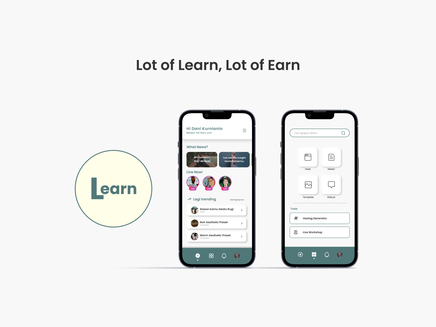 Learn - Online Course Design Concept by Dani Kurnianto on Dribbble