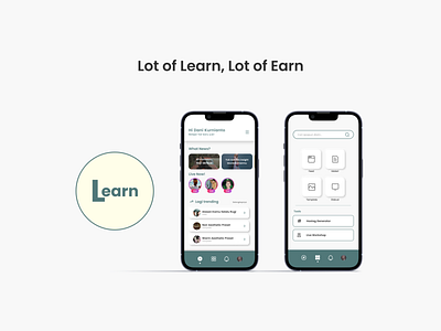 Learn - Online Course Design Concept app application clean concept course design learning logo mobile neat online testing ui ux