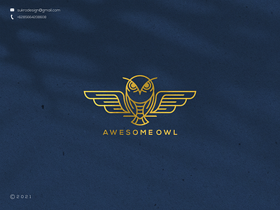 awesome owl branding design graphic design icon illustration illustrator logo minimal ui vector