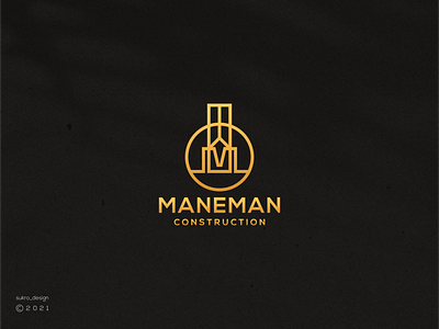 Maneman construction branding construction design graphic design icon illustration logo luxury minimal mlogo ui ux vector