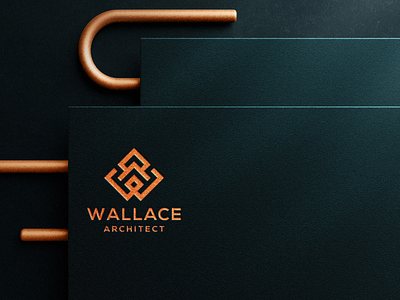 Wallace architect architect branding design graphic design icon illustration logo minimal ui ux vector walogo