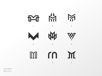 M versions monogram logo branding design graphic design icon illustration logo minimal mlogo ui ux vector