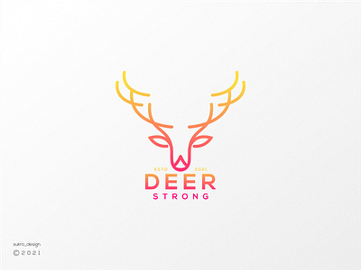 Deer line art logo