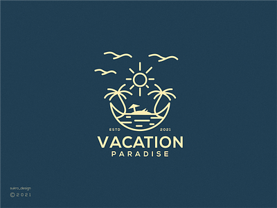 Vacation paradise logo