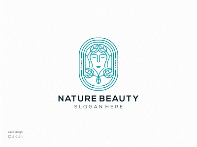 Nature beauty logo brand branding clean design graphic design icon illustration lineartlogo logo minimal naturebeauty ui ux vector