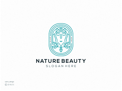 Nature beauty logo brand branding clean design graphic design icon illustration lineartlogo logo minimal naturebeauty ui ux vector