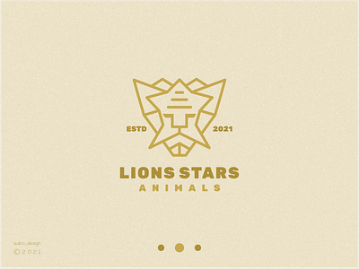Lion stars logo branding design graphic design icon illustration lineartlogo lion logo minimal star ui ux vector