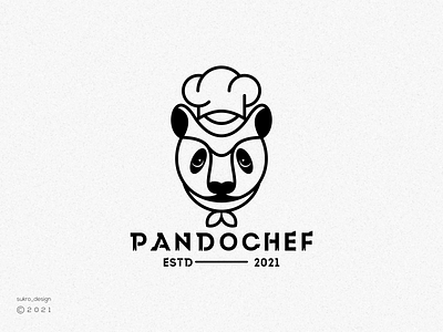 Pandochef logo... branding chef design graphic design icon illustration lineaartlogo logo logomaker minimal panda ui ux vector