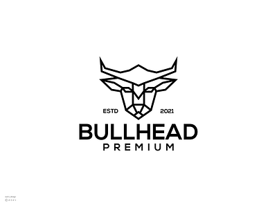 BullHead logo. branding bull design graphic design icon illustration lineartlogo logo minimal ui ux vector