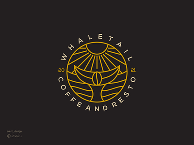 Whale Tail logo animals bar brand branding clean design elegant graphic design lineartlogo logo logoinspiration logomark logos minimal whaletail