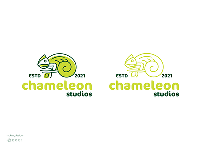 Chameleon Studios logo branding chameleon clean design elegant graphic design icon lineartlogo logo logoinspiration logomark logos minimal