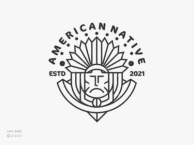 American Native logo america americannative branding culture design graphic design icon illustration indian indiannative lineartlogo logo logoinspiration logomark logos minimal vector