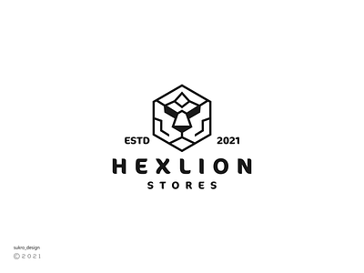 Hexlion logo branding clean design elegant graphic design icon illustration line lion logo minimal store ui ux vector