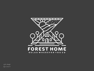 Forest Home logo brand branding clean design elegant forest graphic design home icon illustration lineart logo minimal simple ui ux vector