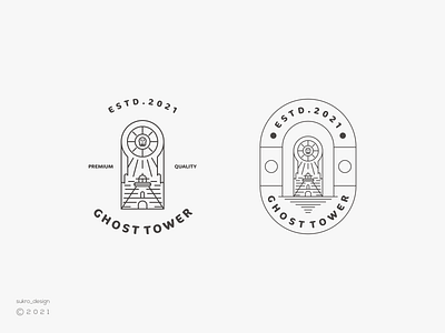 Ghost Tower logo brand branding clean design elegant ghost graphic design icon illustration line logo minimal minimalt simple ui ux vector