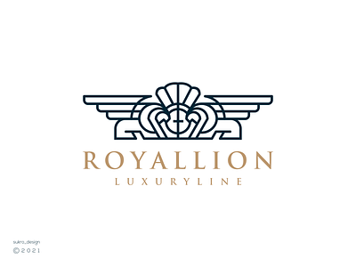 Royallion logo branding clean design graphic design hotels icon illustration line lion logo luxury minimal simple ui ux vector