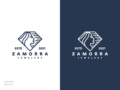 Zamorra jewelery logo beauty branding cosmetic design graphic design icon illustration line logo minimal ui ux vector