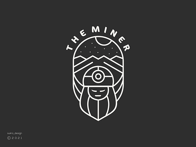 The Miner logo branding design graphic design icon illustration line logo logomark logos miner minimal mining