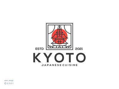 Kyoto logo branding design elegant graphic design icon illustration japan kyoto lineart logo logomark logos minimal simple ui ux vector