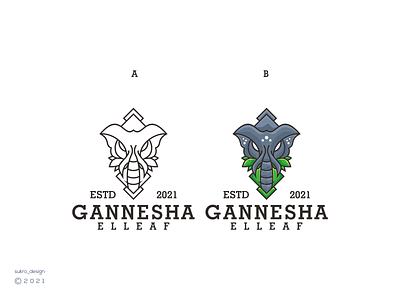 Gannesha Elleaf Logo branding design elephant ganesha graphic design icon illustration line logo logobrand logodesign logoinspiration logomark logos minimal ui ux vector
