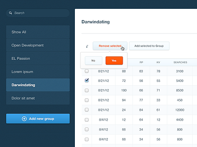 Can I Rank? UI blue button panel report table ui white