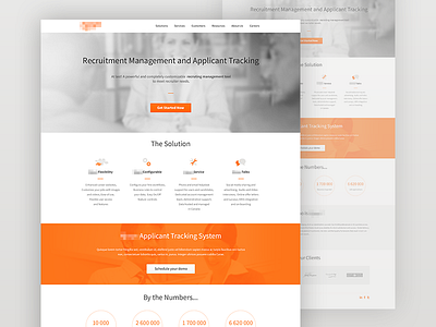 Main page button clean grey header icon main page menu navigation orange text top white