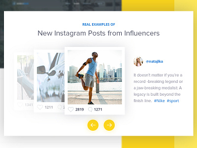 UI Element button element image instagram landing next page slider ui