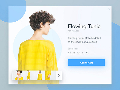 Product preview button cart fashion header modal preview product size slider