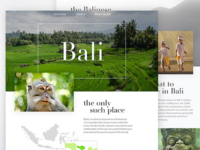 Bali bali design elegant image landing map page shadow ui ux