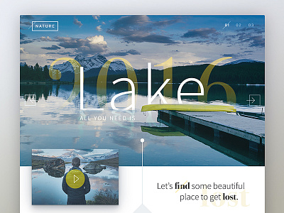 Lake Homepage design elegant home landing minimal page ui ux web